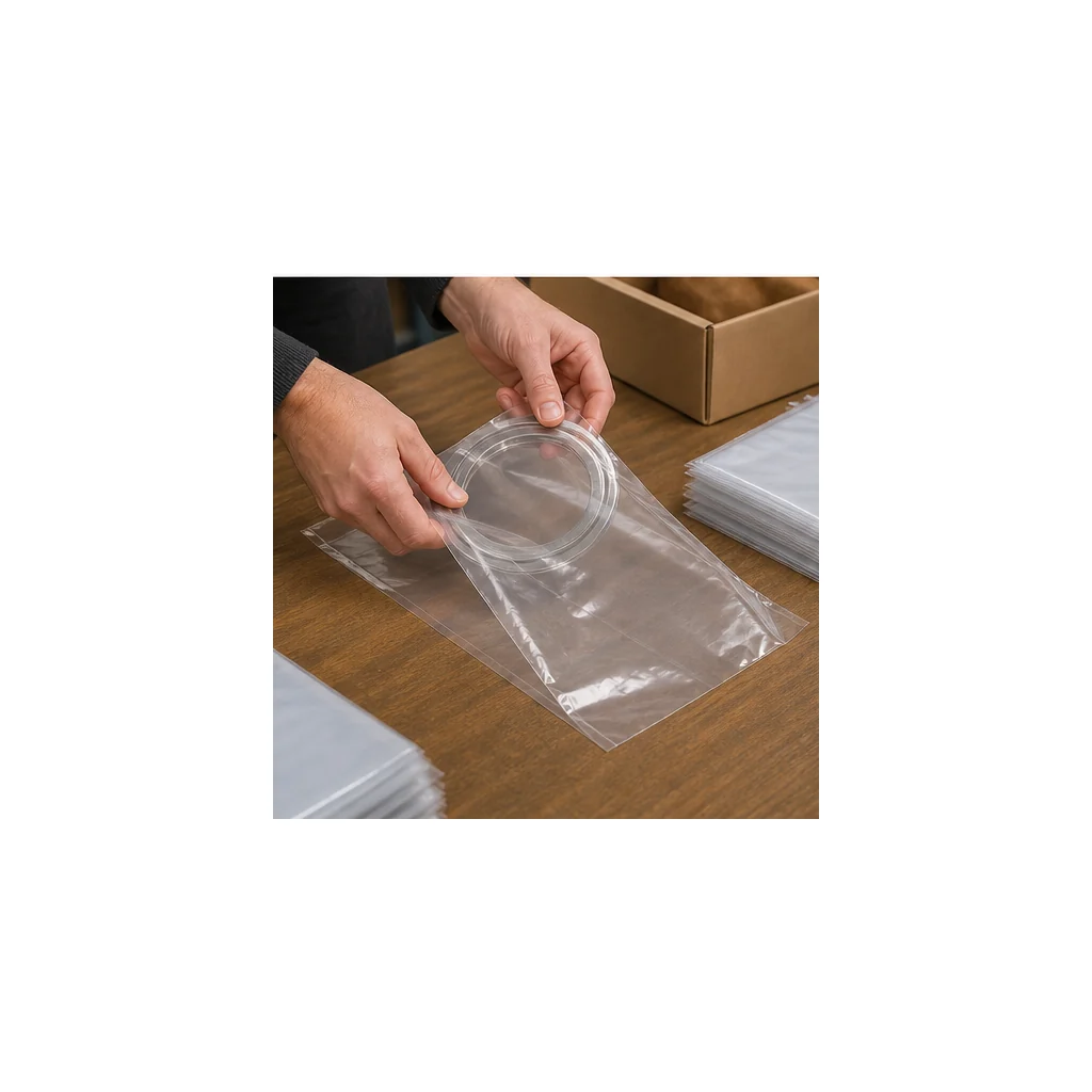 Custom Flat Poly Bags packing application