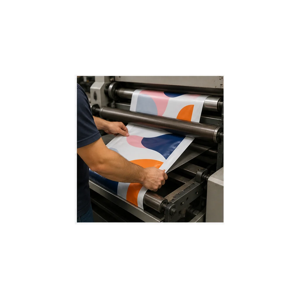 Custom Printed Poly Bags packing application