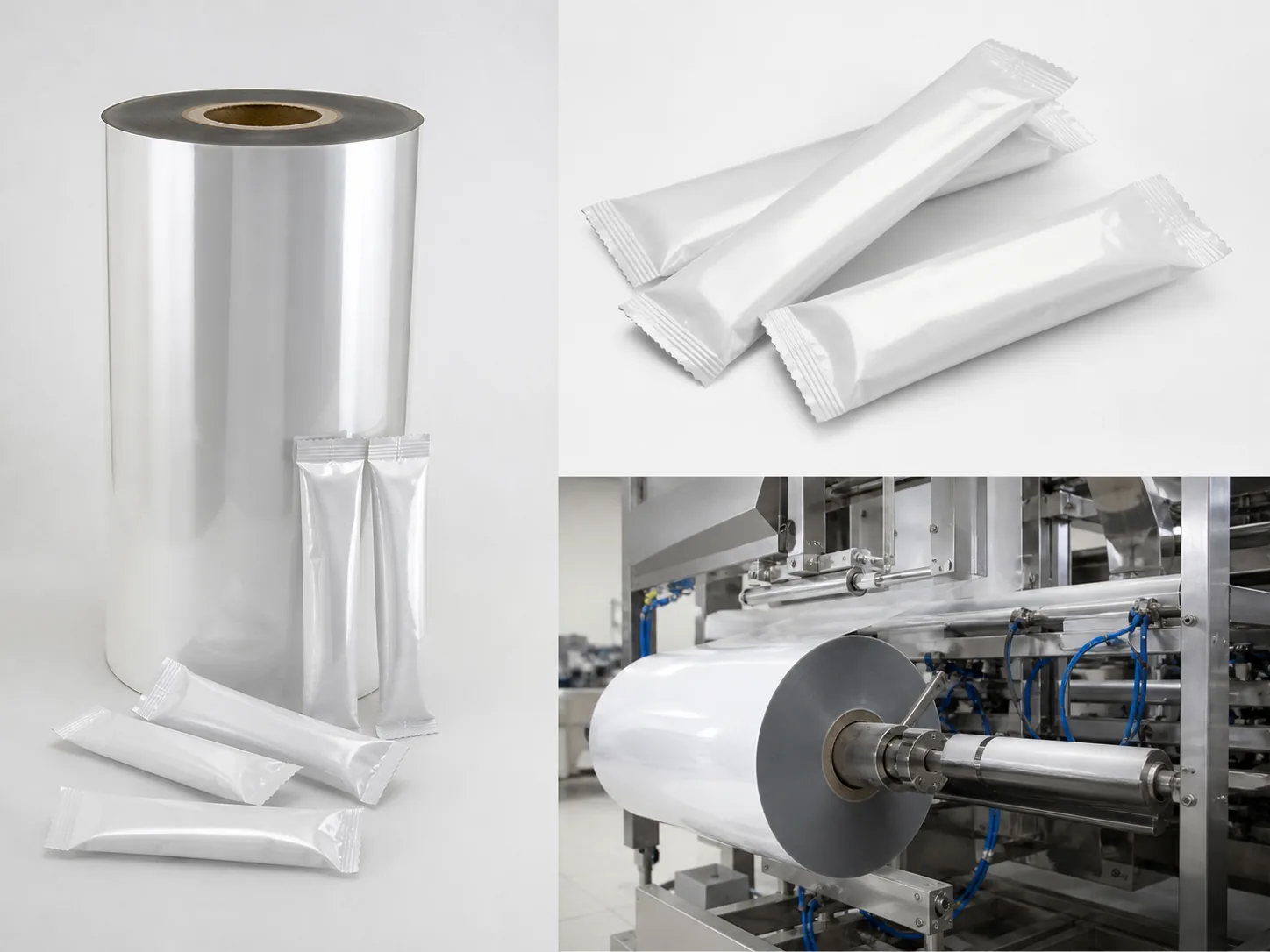 Custom Rollstock Packaging Film used for automated sachet pouch and flow-wrap production