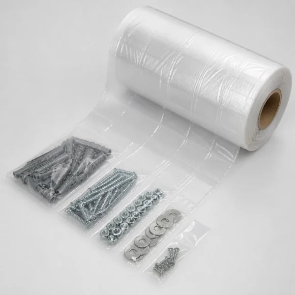 Alternate product view of pre-opened bags on a roll for hardware parts