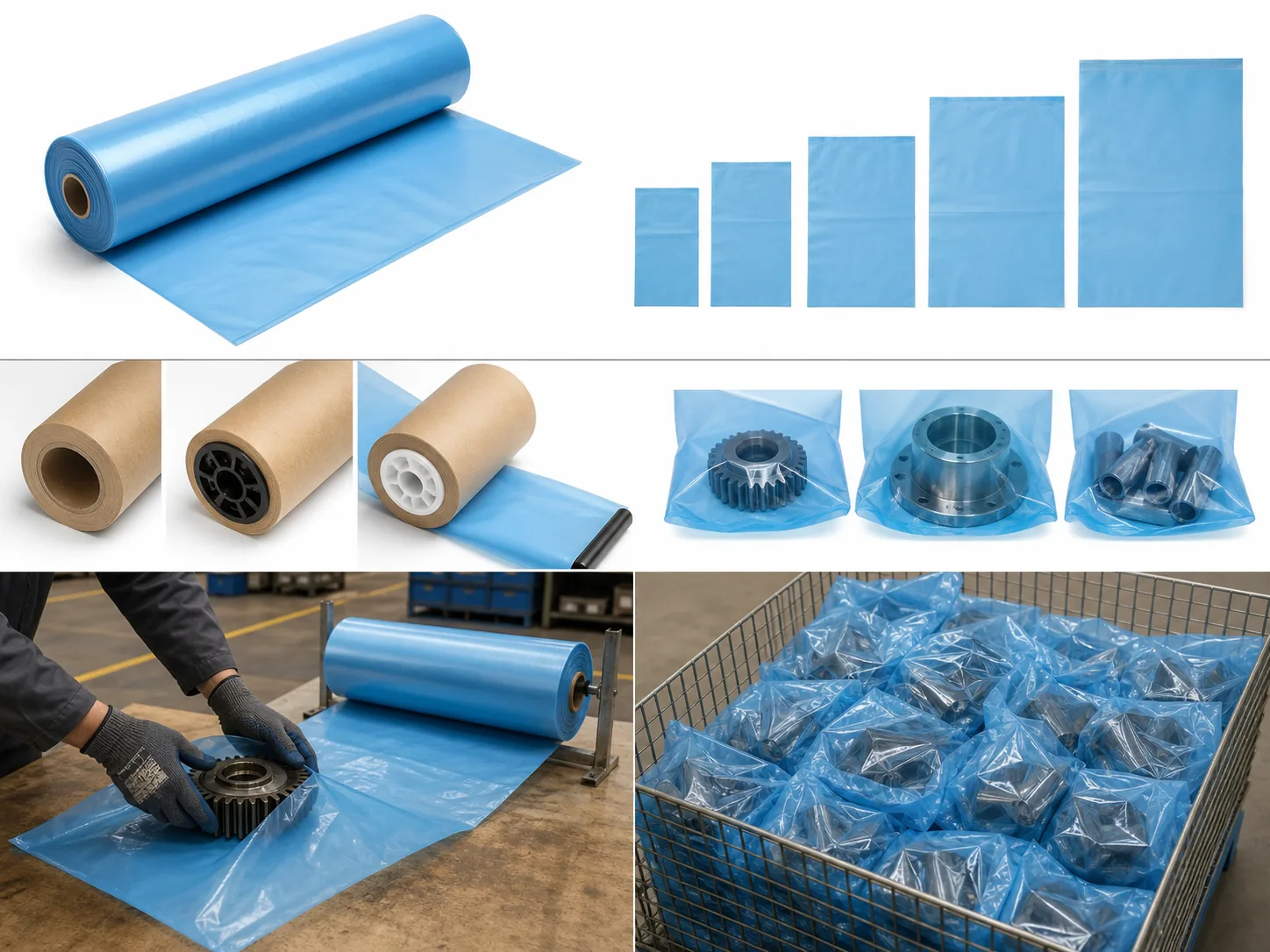 Material and customization options for vci pre-opened bags on a roll