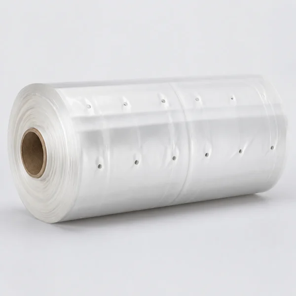 Alternate product view of vented pre-opened bags on a roll