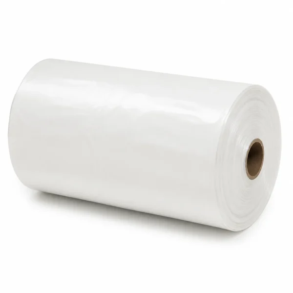 Alternate product view of white opaque pre-opened bags on a roll