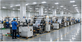 Flexible packaging production floor